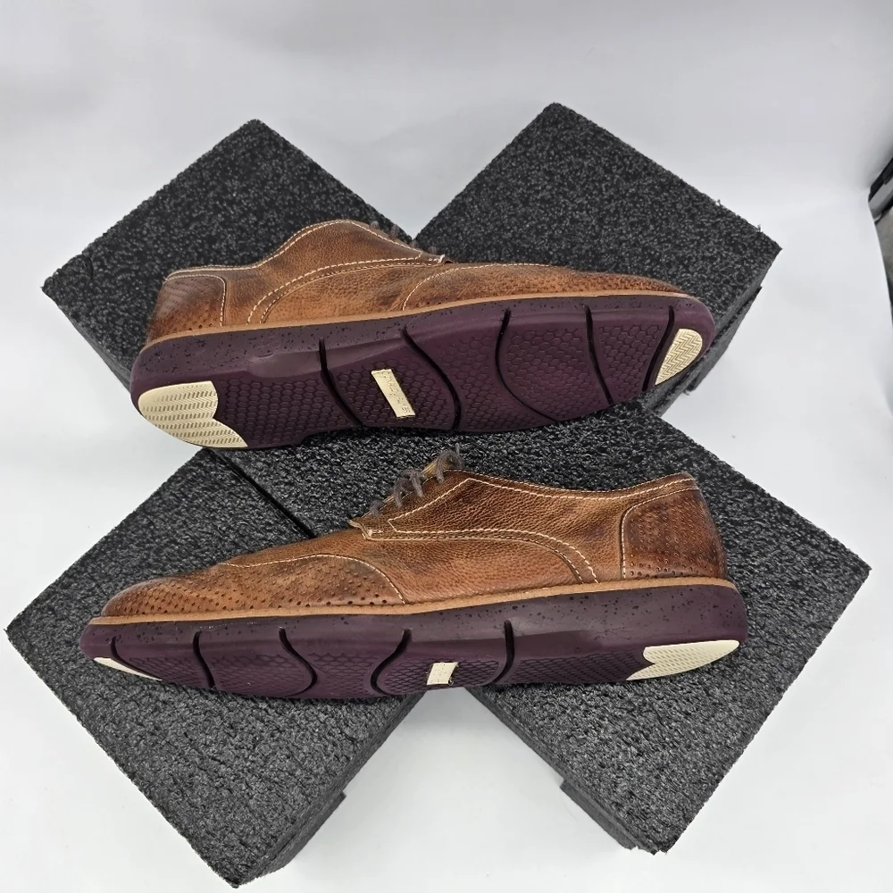 Donald J Pliner Shoes Men's 10M Brown Edd Perforated Leather Oxford
